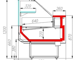 Холодильная витрина Полюс GC95 SV 1,2-1 (ВХСр-1,2 Carboma GC95)