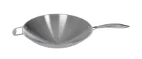 СКОВОРОДА LUXSTAHL WOK 340/90 ИЗ НЕРЖ. С ДВУМЯ РУЧКАМИ_